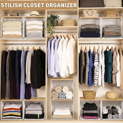 AceOrbit 3 Pcs Widened Stackable Closet Organizer and Storage - Image 5