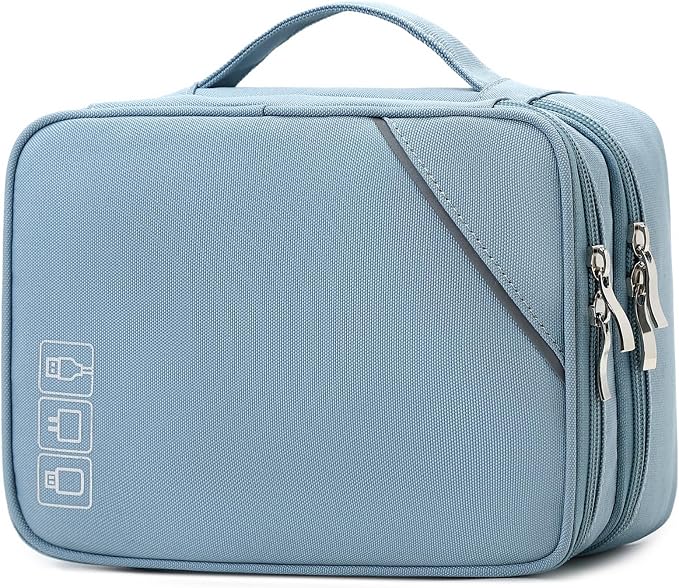 Lanola Custom Personalized Travel Cable Organizer Bag, Electronic Accessories by Lanola