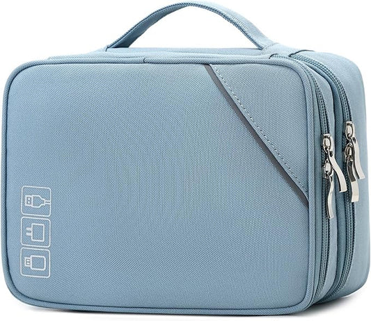 Lanola Custom Personalized Travel Cable Organizer Bag, Electronic Accessories by Lanola