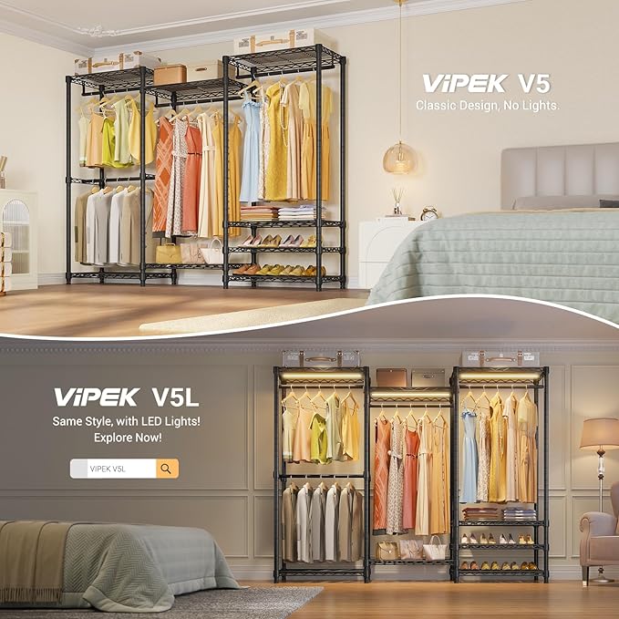 VIPEK V5 Heavy Duty Clothes Rack, Portable Closet Wardrobe - Image 3