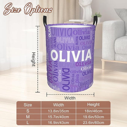 Custom Name Laundry Hamper, Personalized Laundry Basket - Image 3