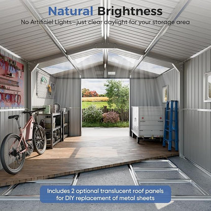 K Knowbody 10x12 FT Metal Storage Shed - Image 8