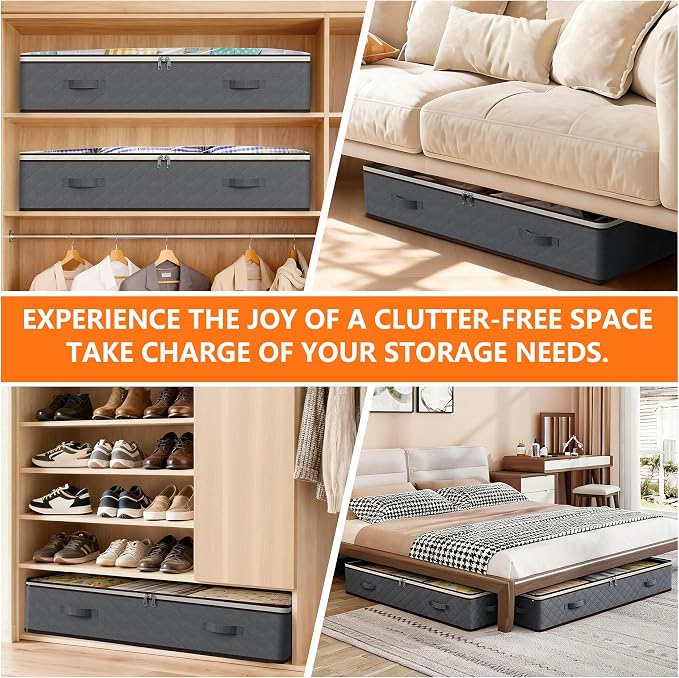 90L Under Bed Storage Containers, - Image 7