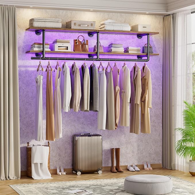 Aheaplus Industrial Pipe Clothes Rack by Aheaplus