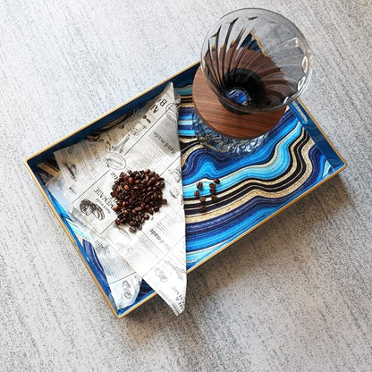 Spsyrine Decorative Tray, Plastic Rectangular Coffee Table Tray - Image 5