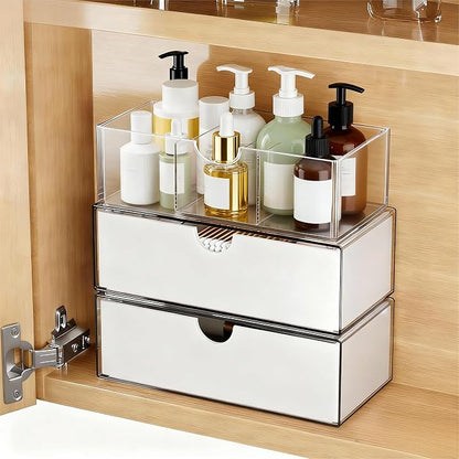 3 Tier Medicine Cabinet Organizer and Storage, Stackable Bathroom Medicine by EarondLabProducts