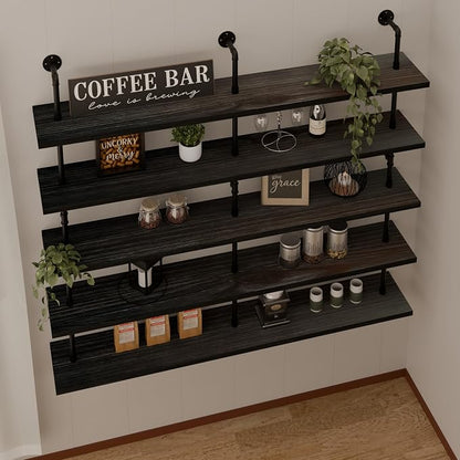 HDDFER Floating Shelves for Wall Bookshelf Industrial Pipe Shelving Shelves 60 - Image 6