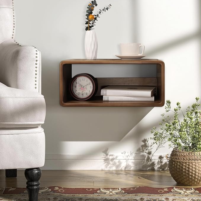 Floating Nightstand, Wall Mounted Bedside Shelf, Handmade Bedroom Furniture - Image 3