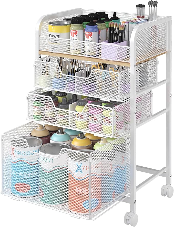 4-Tier Rolling Utility Cart by FollowWithYociyogaTogether
