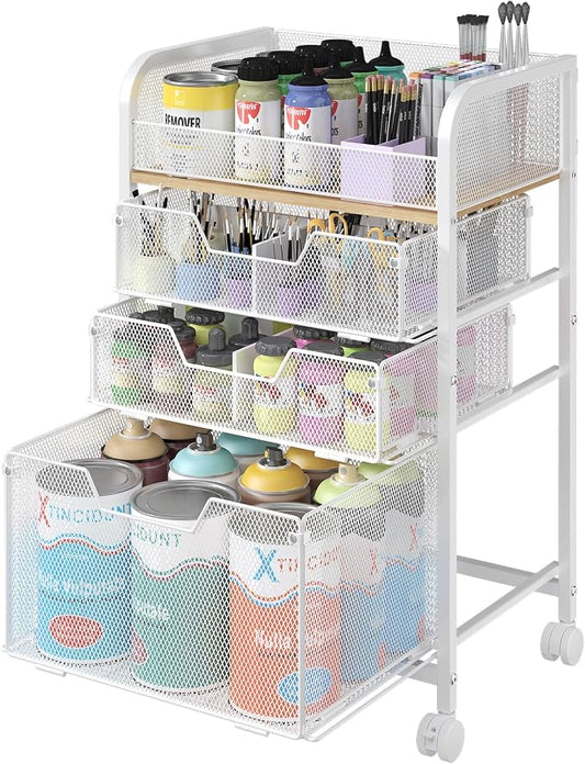 4-Tier Rolling Utility Cart by FollowWithYociyogaTogether