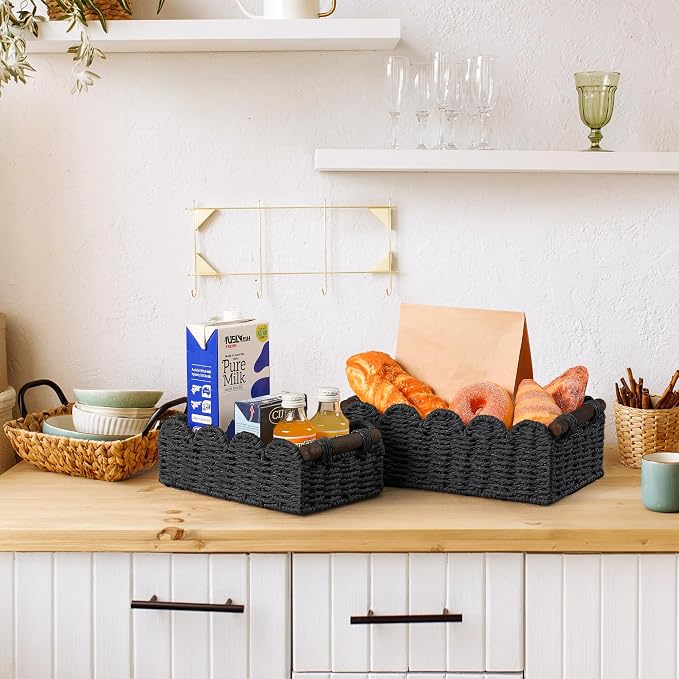 Storage Basket Wicker Baskets for Organizing Toilet Paper Storage Basket for - Image 6