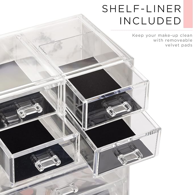 Sorbus Clear Cosmetic Makeup Organizer - Image 6