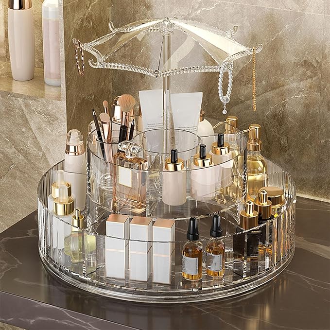 360 Rotating Makeup Organizer, 360 Degree Rotating Makeup Organizer by Cyrank