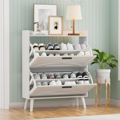 Homleke Farmhouse Shoe Storage Cabinet - Image 9