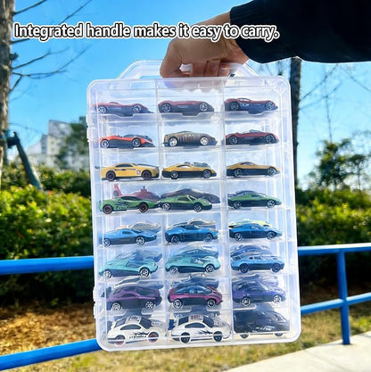 Clear Double-Sided Toy Car Display Storage Case, 48 Compartments - Image 6