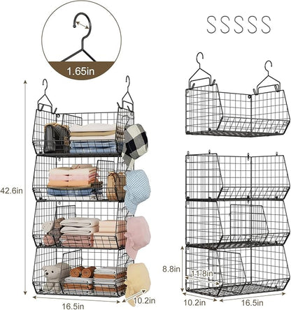 4 Tier Hanging Closet Organizer - Image 3