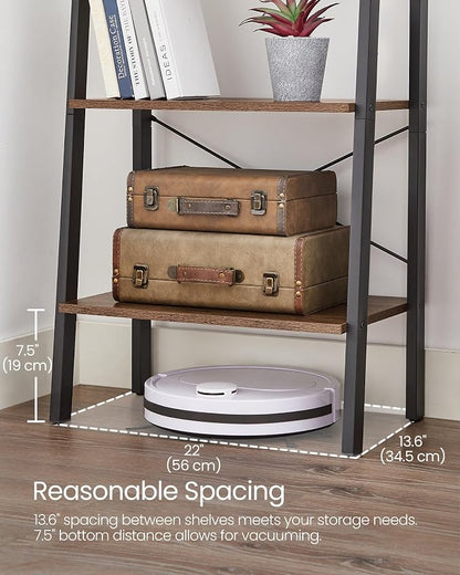 VASAGLE Ladder Shelf, 4-Tier Bookshelf, Storage Rack, Bookcase - Image 8