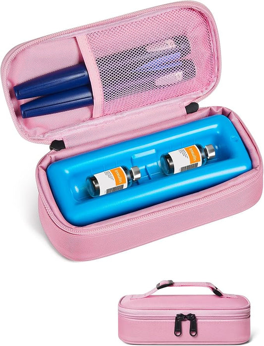 Insulin Vial Cooler Travel Case TSA Approved 300g Reusable Ice Brick Insulin by WOODAKE