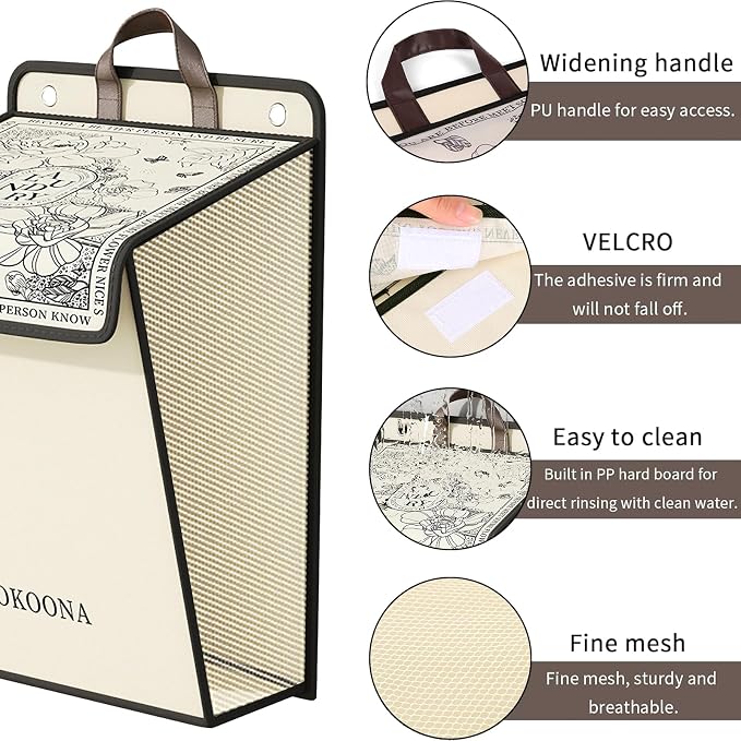Flower Wall Hanging Laundry Basket, Collapsible Laundry Hamper - Image 3