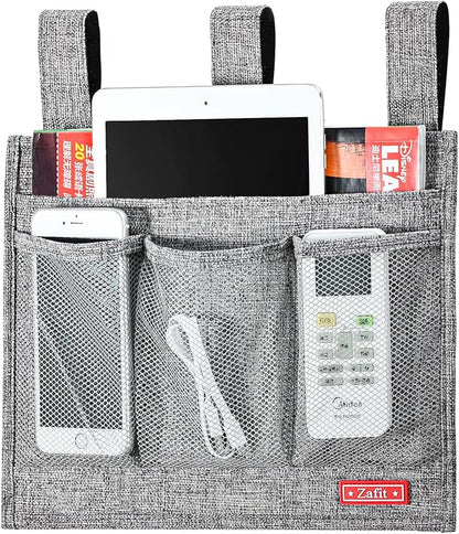 Linen Bedside Caddy, Bedside Storage Organizer by ZAFIT