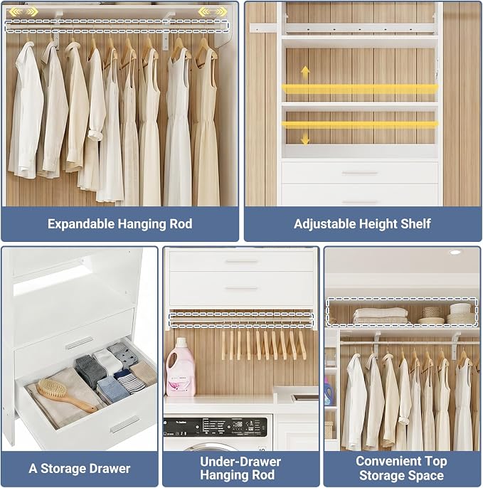 Armocity 60" Wall Mounted Laundry Room Organization - Image 6