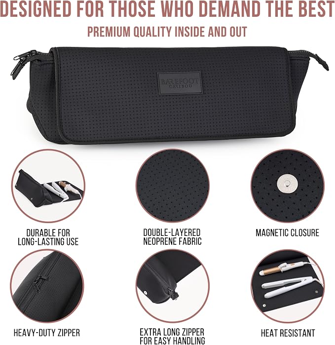 BAREFOOT CARIBOU Hair Tools Travel Bag and Heat Resistant Mat - Image 8