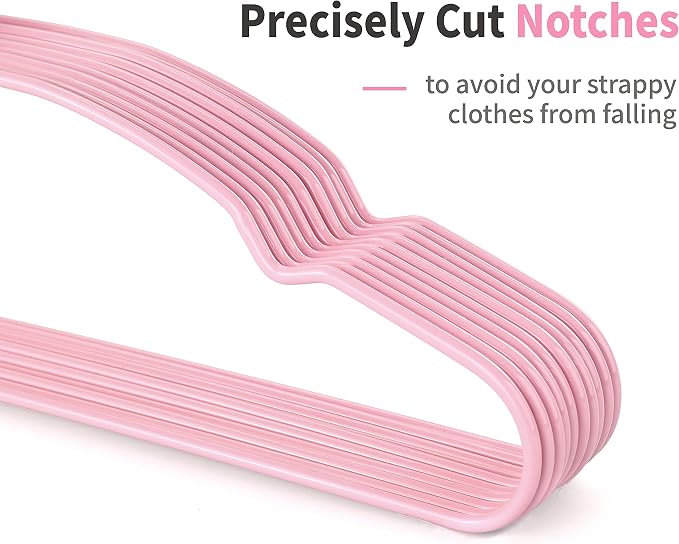 TOPIA HANGER Non Slip Hanger 20 Pack, Metal Clothes Hangers Space Saving - Image 7