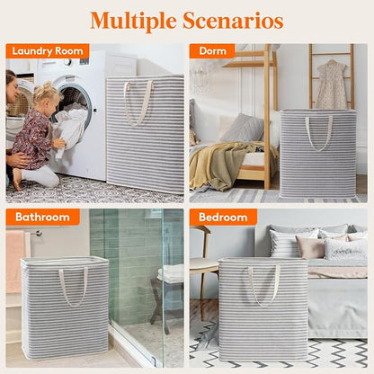 Lifewit 105L Large Collapsible Laundry Hamper, Tall Foldable Dirty Clothes - Image 9