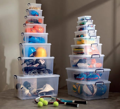 Superio Storage Bins with Lids- Clear Boxes - Image 8
