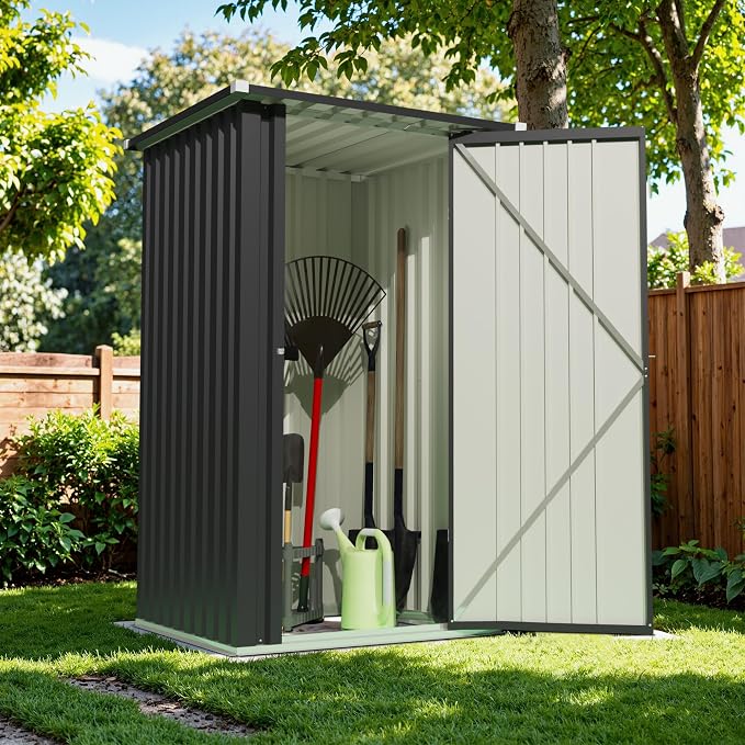 Devoko 3x3 FT Outdoor Storage Shed, Small Garden Tool Shed - Image 2