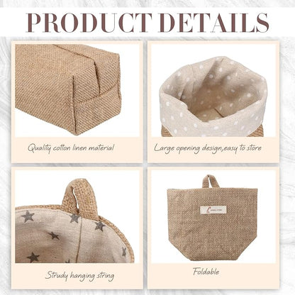 Boao 18 Pcs Wall Hanging Storage Foldable Basket Bags - Image 3