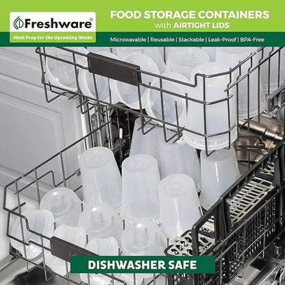 Freshware Food Storage Containers 12 oz Plastic Deli Containers - Image 6