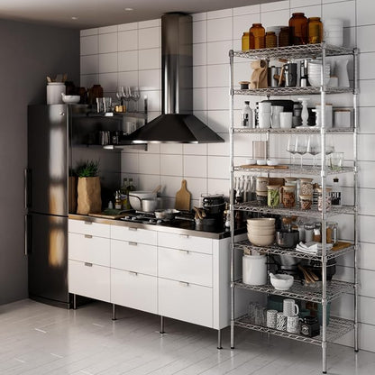 21" Deep x 30" Wide x 86" Height Wire Shelving Kit | 8-Tier | NSF Commercial - Image 2