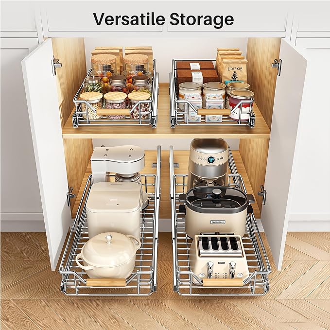 Pull out Cabinet Organizer, Heavy Duty Smooth Sliding Under Cabinet Shelves - Image 8