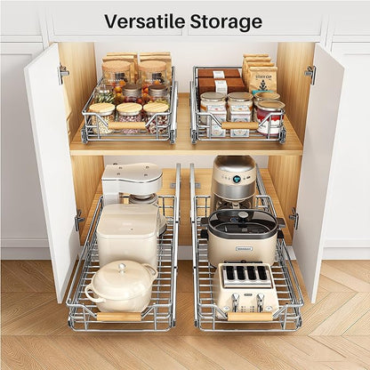 Pull out Cabinet Organizer, Heavy Duty Smooth Sliding Under Cabinet Shelves - Image 8