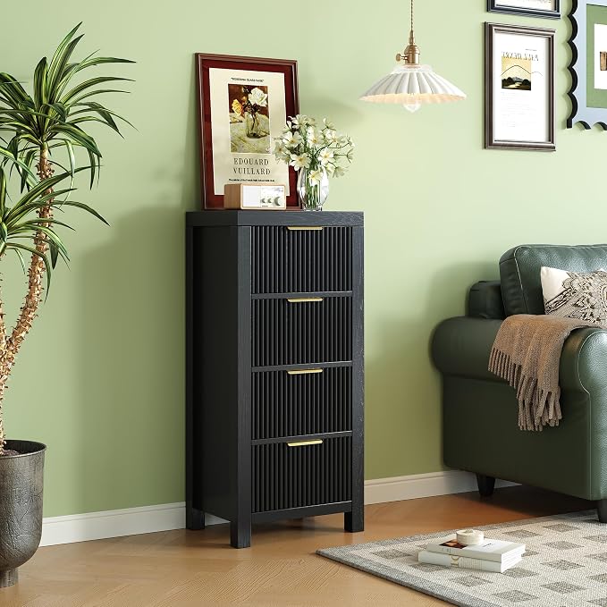 Tall Mid-Century Dresser with 4 Large Drawers, or Office - Image 7