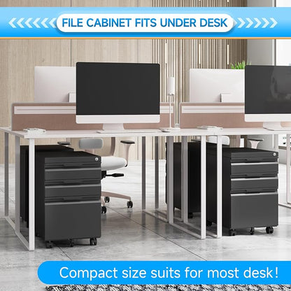 3 Drawer Mobile File Cabinet - Image 4