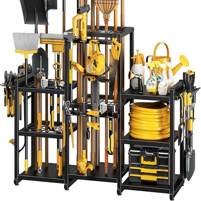 42" H Large Garden Tool Organizer, Holds Up to 86 Tools, Heavy Duty Yard Tool by POKIPO