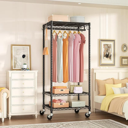 FUTASSI P6 Mini Rolling Clothes Rack Heavy Duty, Clothing Racks - Image 2