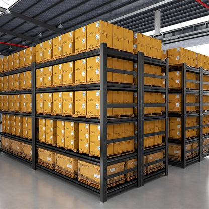 Storage Shelves, Garage Metal Shelving Unit, Adjustable, Double-Layer Column - Image 4