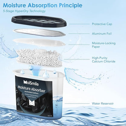 Moisture Absorbers 6 Pack, Activated Carbonfor Closet Dehumidifier Moisture - Image 6