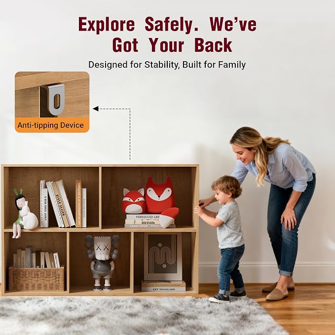 Book Shelf, Wooden Cube Storage Organizer - Image 4