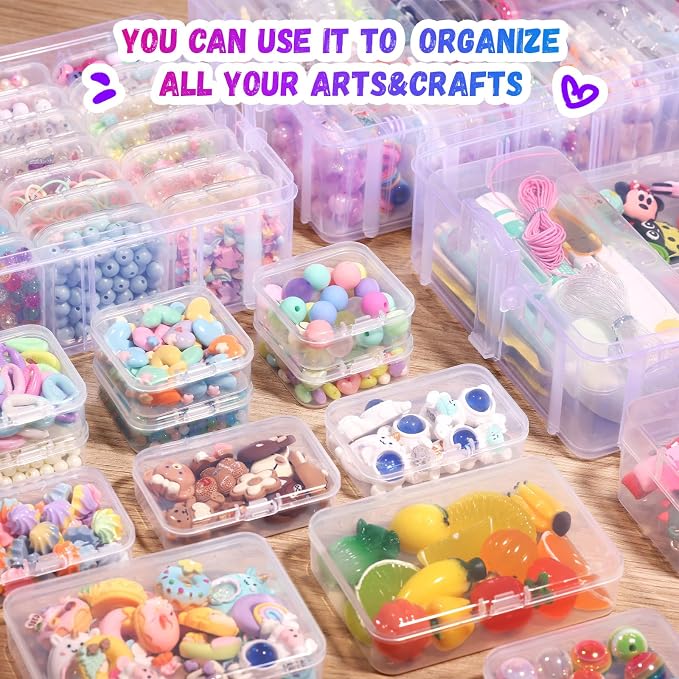 Funtopia Bead Organizers and Storage, Mini Clear Organizers - Image 4