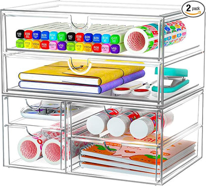 Acrylic Organizer with 6 Drawers, Bathroom Counter Organizer, Makeup Desk by ARSTPEOENeatChic