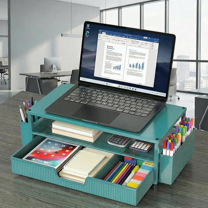 ECOLOVI Desk Organizer and Accessories, 2-Tier Computer Monitor Stand Rise - Image 6
