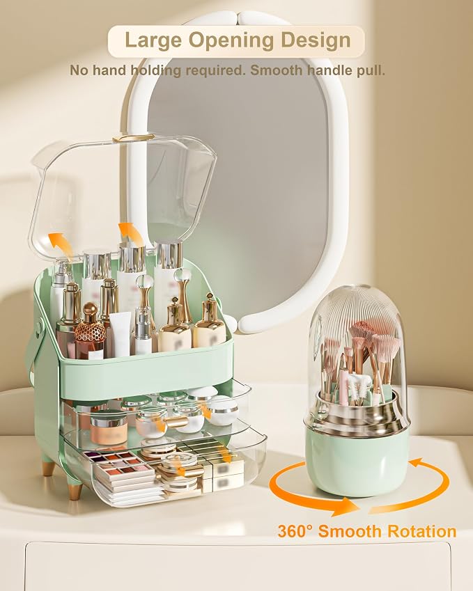 Makeup Organizer, Skincare Holder Bathroom Counter Organizer, Storage Box - Image 5