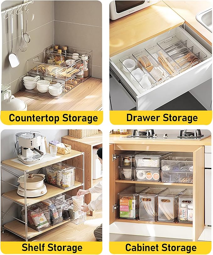 4 Pack Refrigerator Organizer Bins - Image 6