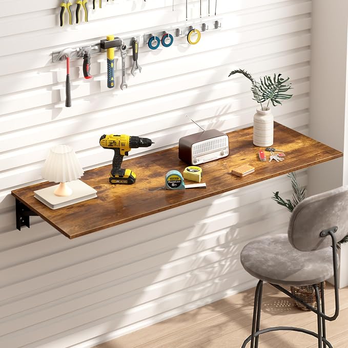 Need Fold Wall Mounted Table Folding Workbench Length 47.2" Width 20" Perfect - Image 4