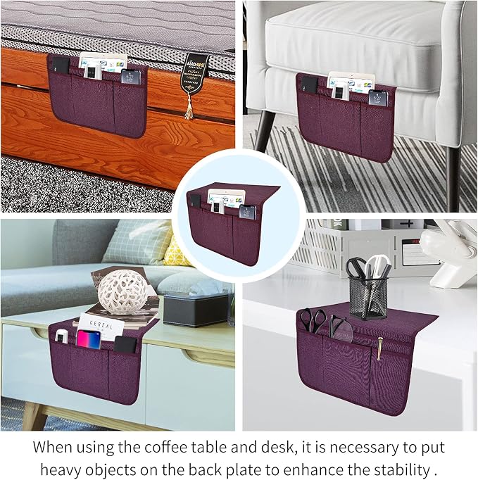 Bedside Caddy Bedside Storage Organizer Magazine Phone Tablet iPad Remote Holder - Image 5
