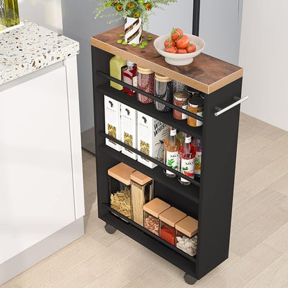 Tribesigns Slim Storage Cart, Rolling Narrow Kitchen Cart on Wheels by Unknown